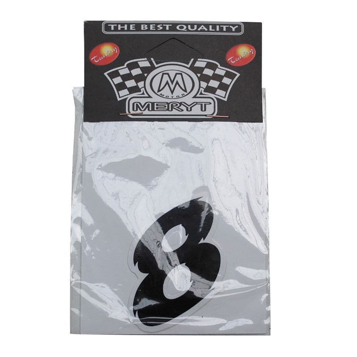Meryt - Autocollant / Sticker - Meryt Numéro 8 Noir 5.5cm