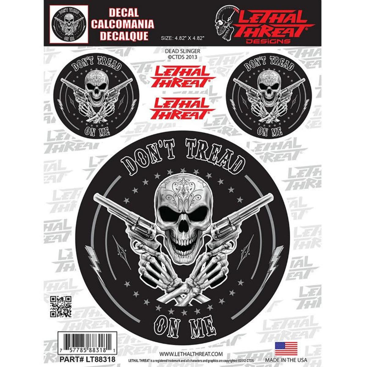 Lethal Threat - Autocollant / Sticker - Lethal Threat Dead Slinger 15 X 20cm