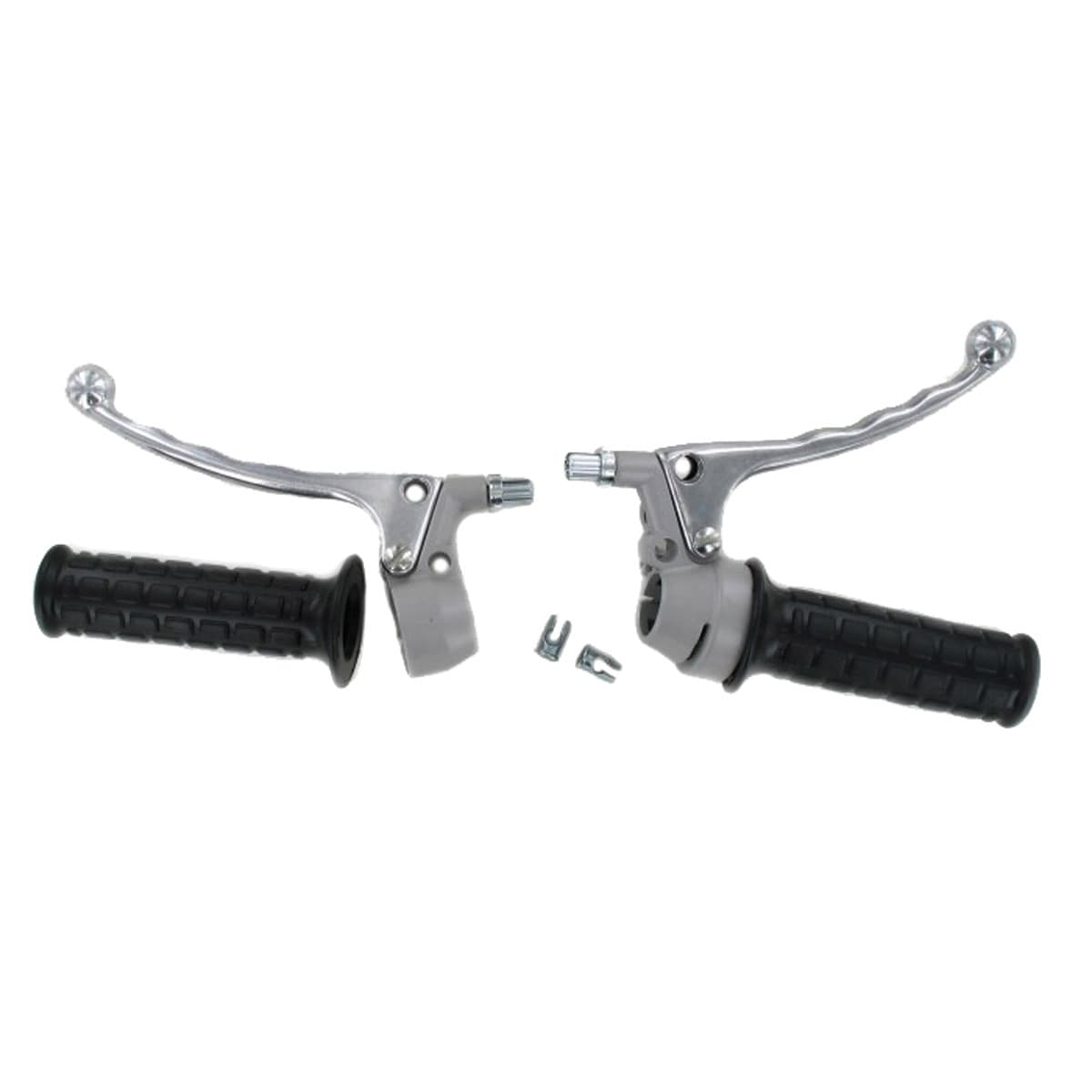 Rsm - Kit Leviers Frein / Accélérateur - Vintage Levier À Boule Alu Gris