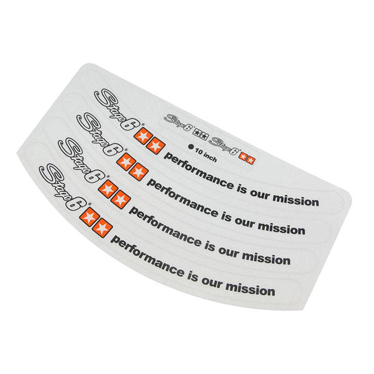Stage6 - Autocollant / Sticker De Jante - Stage6 10 Pouces Blanc