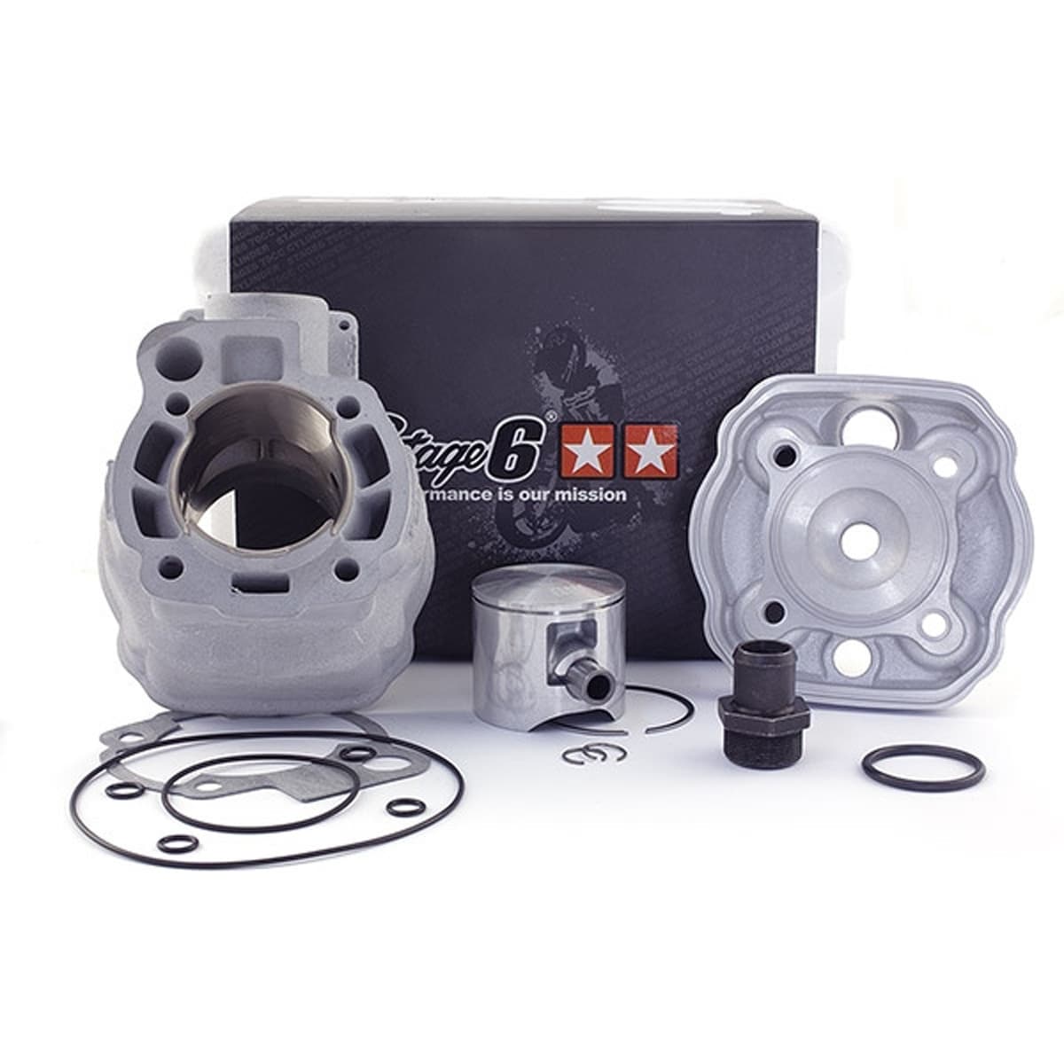 Stage6 - Kit Cylindre 86cc / 88cc Am6 - Stage6 Bigracing Alu 50mm Course 44mm / 45mm