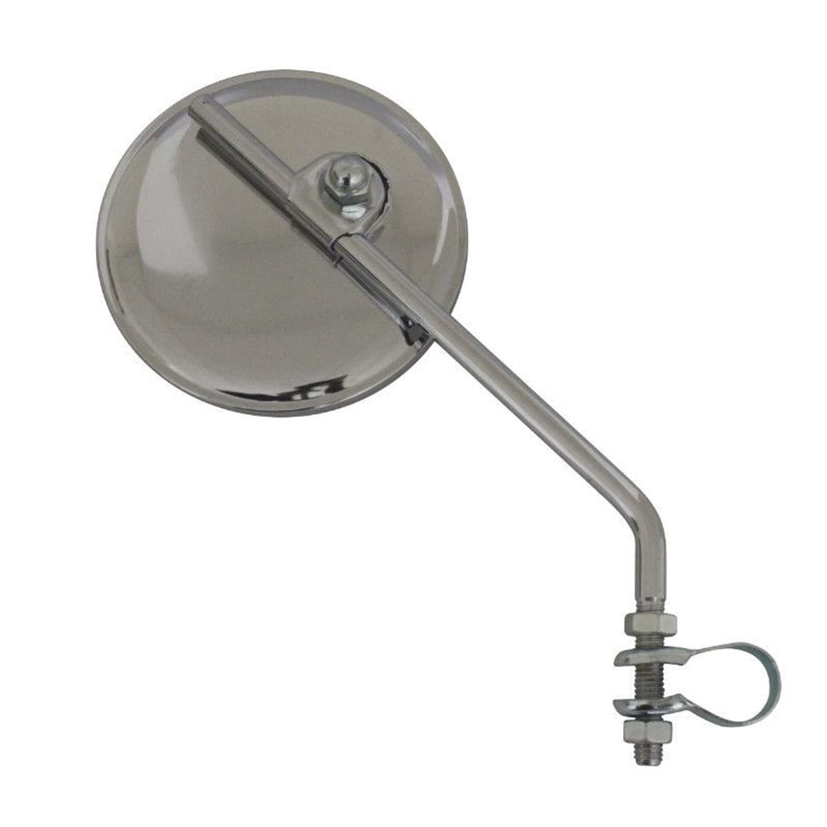 Adaptable - Rétroviseur Cyclo Vintage Rond Chromé Réglable Hauteur M8