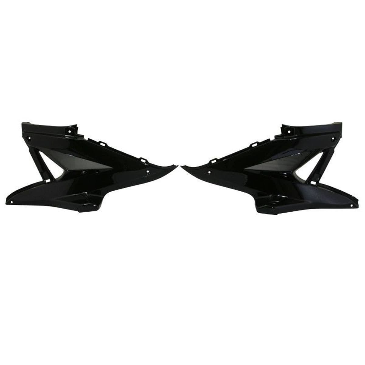 Adaptable - Capot Moteur Droit + Gauche Mbk Nitro Yamaha Aerox Avant 2013 - Noir Brillant