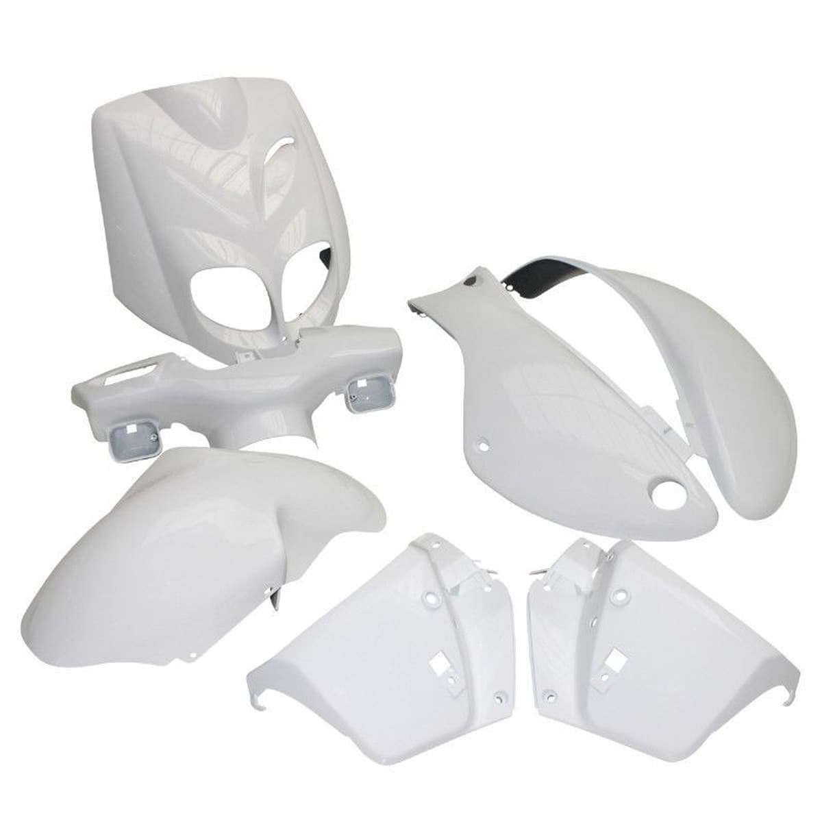 Adaptable - Kit Carénages / Carrosserie Peugeot Tkr Trekker - Blanc Brillant 7 Pièces