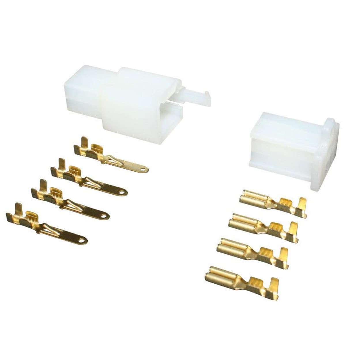Adaptable - Kit 8 Cosse Électrique / Conecteur Mâles / Femmelle - Blanc