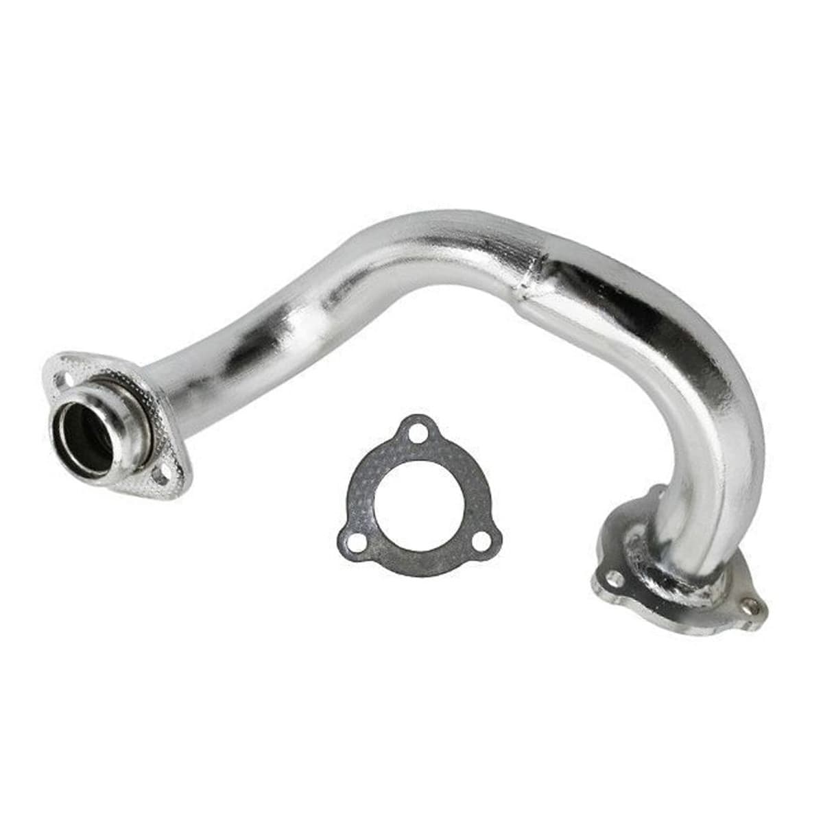 Adaptable - Coude / Collecteur De Pot Derbi Senda E3 E4 - Type Origine Débridé Chromé
