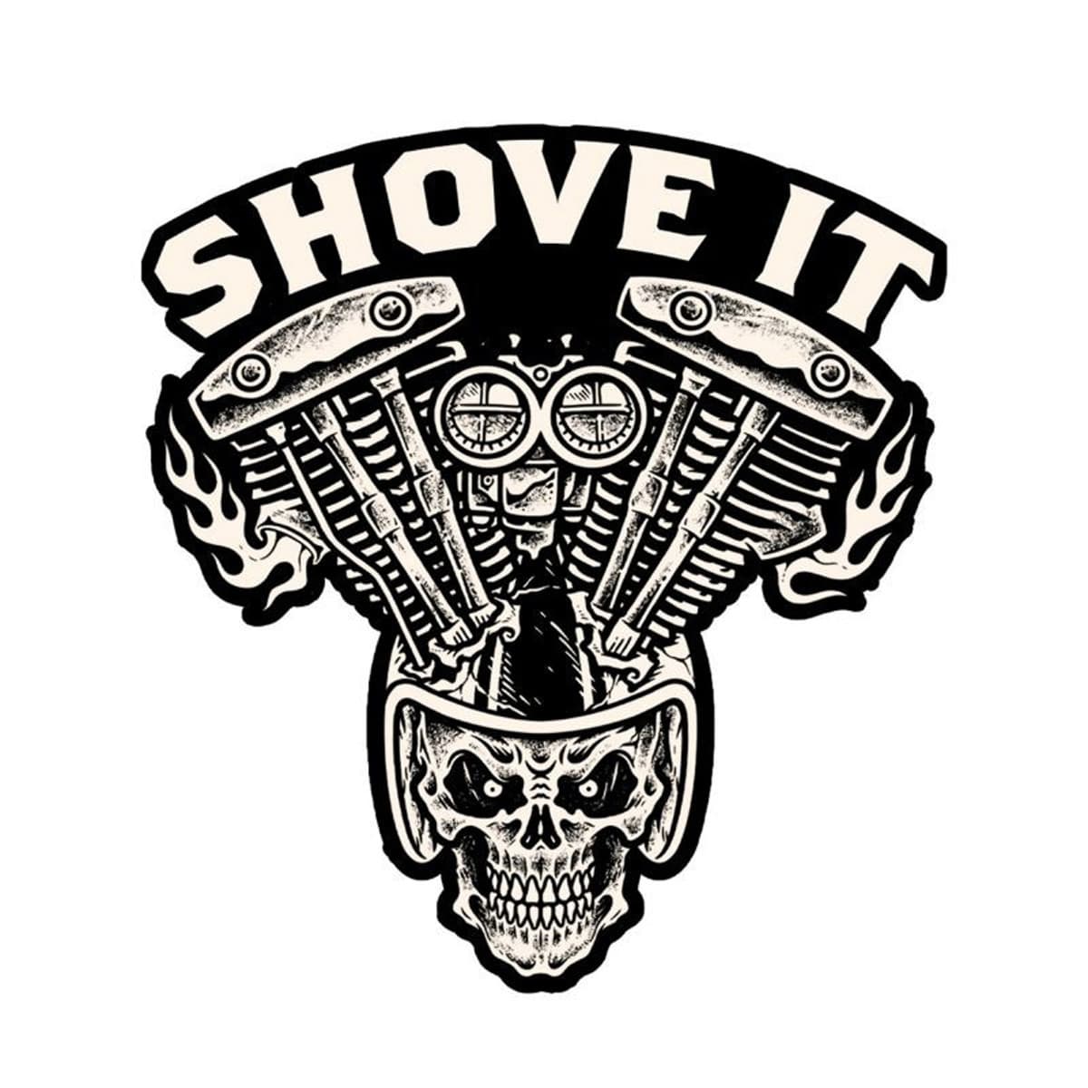 Lethal Threat - Autocollant / Sticker - Lethal Threat Mini Shove It 6 X 8cm