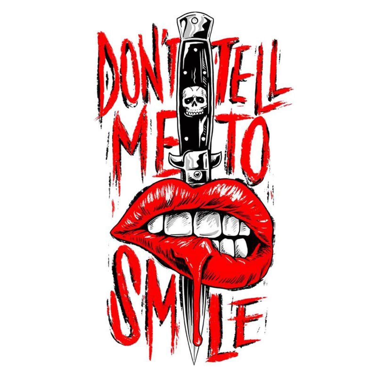 Lethal Threat - Autocollant / Sticker - Lethal Threat Mini No Smiles 6 X 8cm