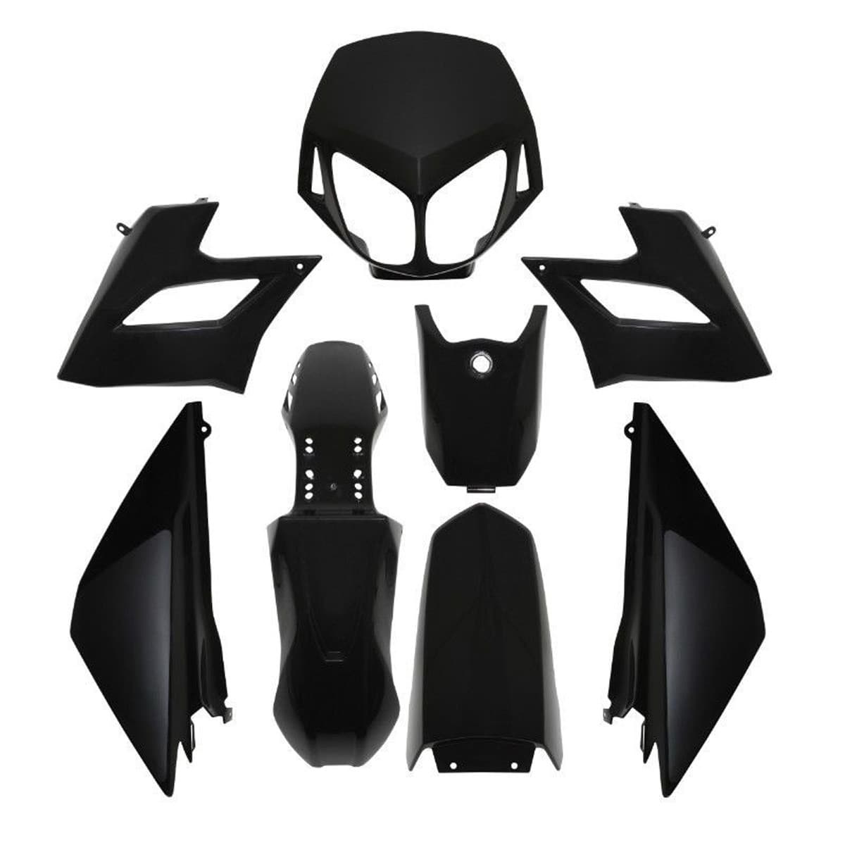 Adaptable - Kit Carénages Derbi Senda Drd Racing Avant 2011 - Noir Brillant