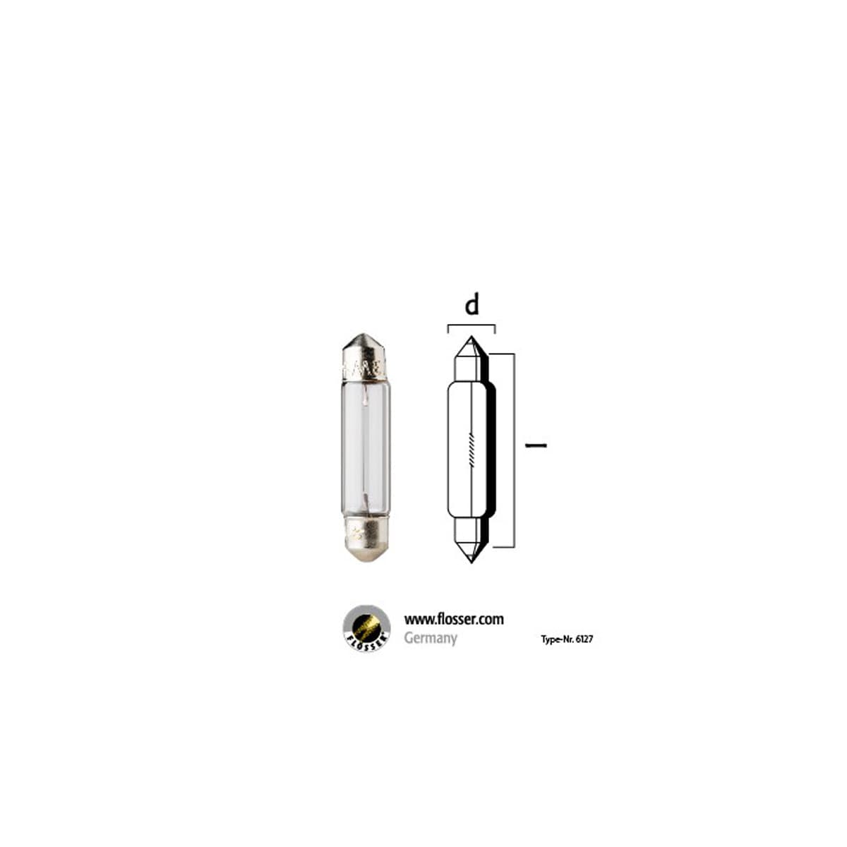 Flösser - Ampoule 6v 1w Navette Sv5.5 6x24mm - Blanc Flosser