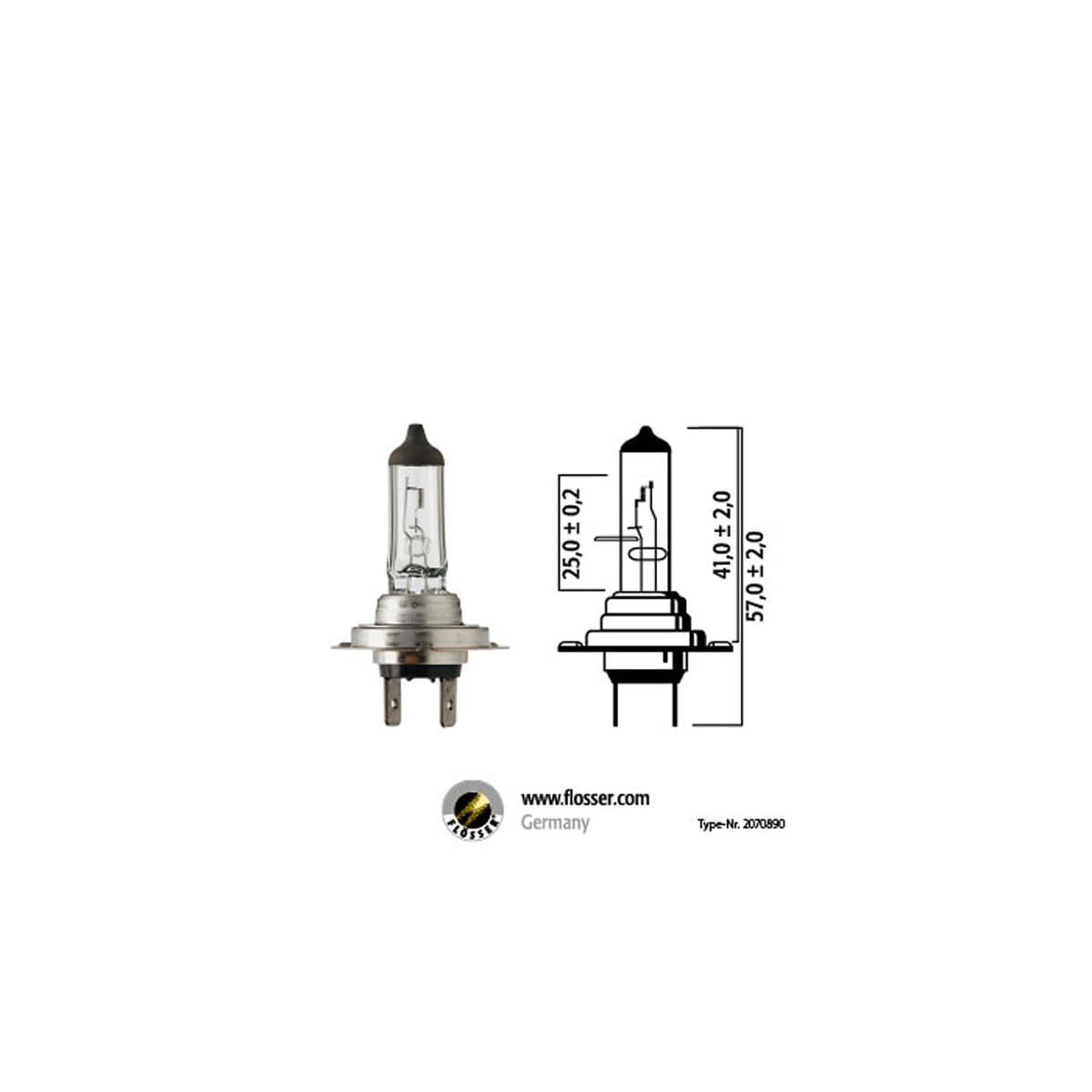 Flösser - Ampoule 12v 55w H7 Px26d Mega Plus 50% - Blanc Flosser