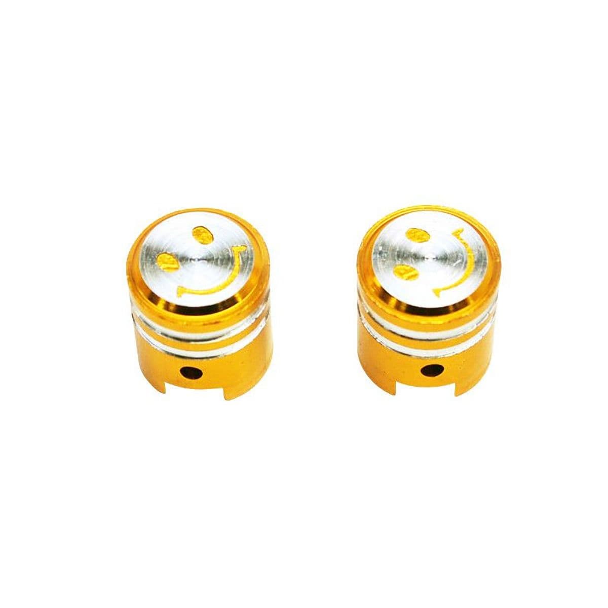 Adaptable - Bouchon De Valve Piston Smiley - Or