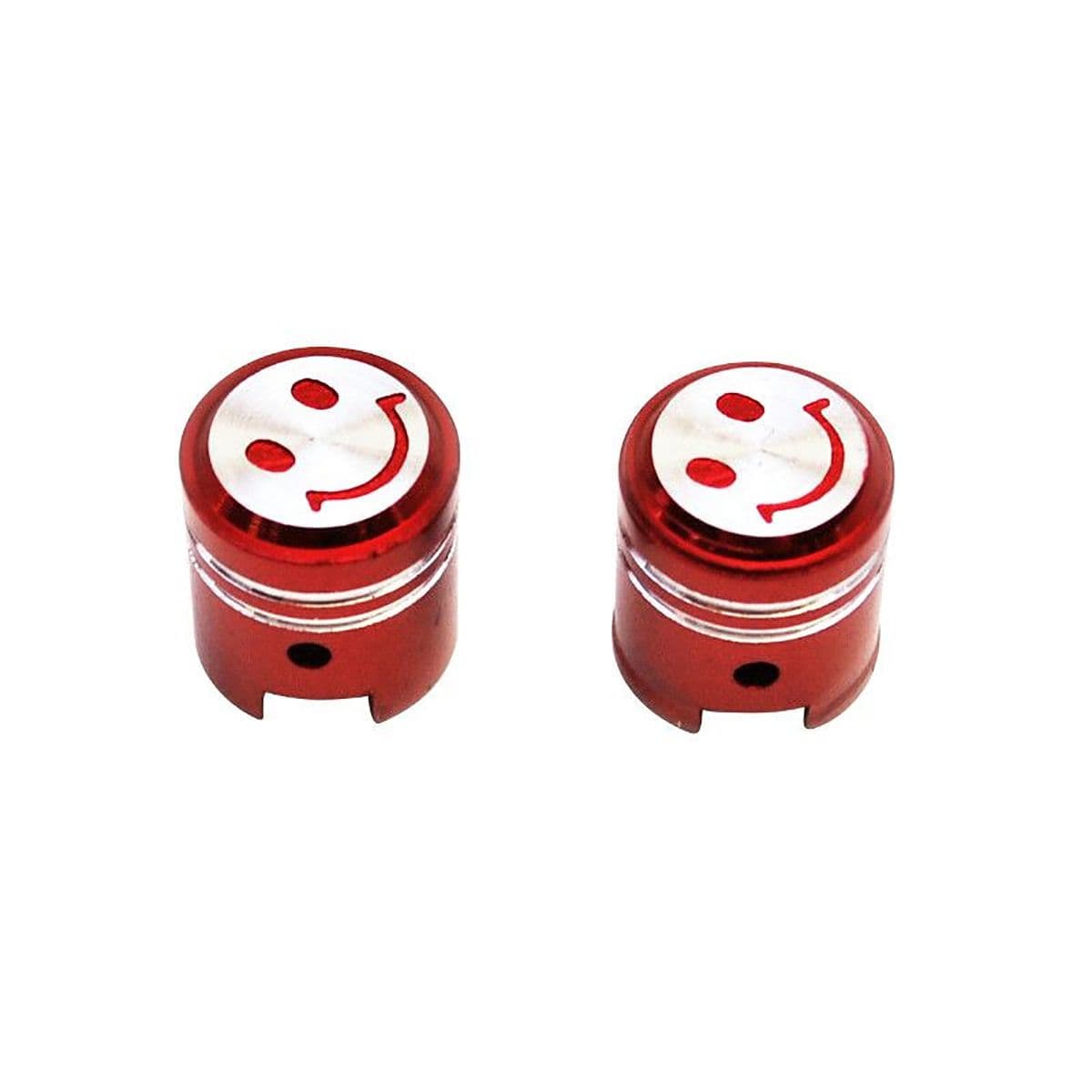 Adaptable - Bouchon De Valve Piston Smiley - Rouge