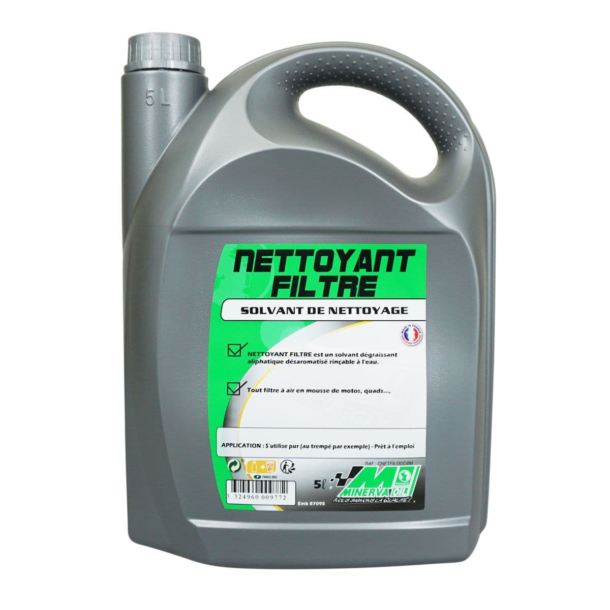 Minerva Oil - Nettoyant Filtre À Air - Minerva Rinçable À L'eau 5l