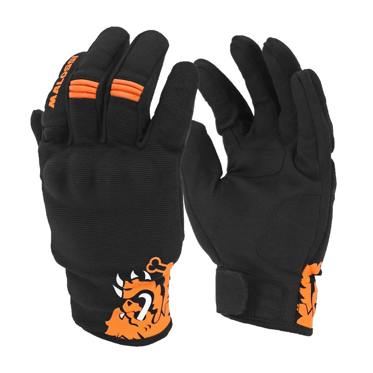 Malossi - Gants Moto - Malossi M-gloves Printemps / Été - Noir / Orange Xs