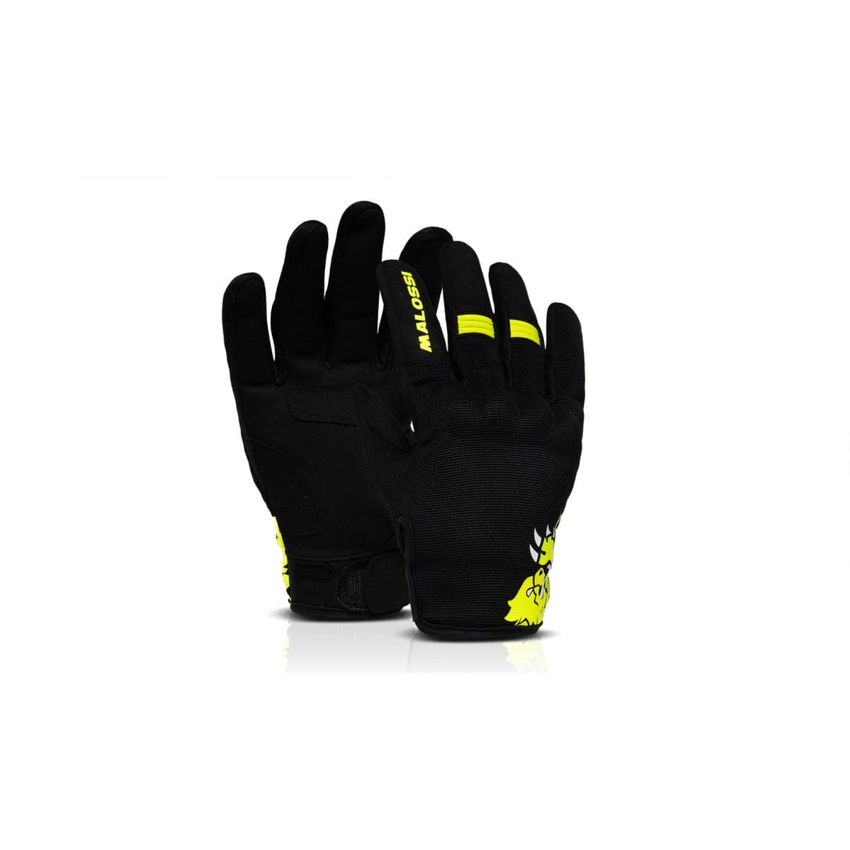 Malossi - Gants Moto - Malossi M-gloves Printemps / Été - Noir / Jaune Xl