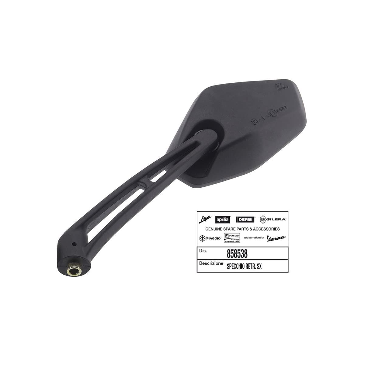 Piaggio - Rétroviseur Gauche Origine Aprilia Sr Motard Sport City One Noir