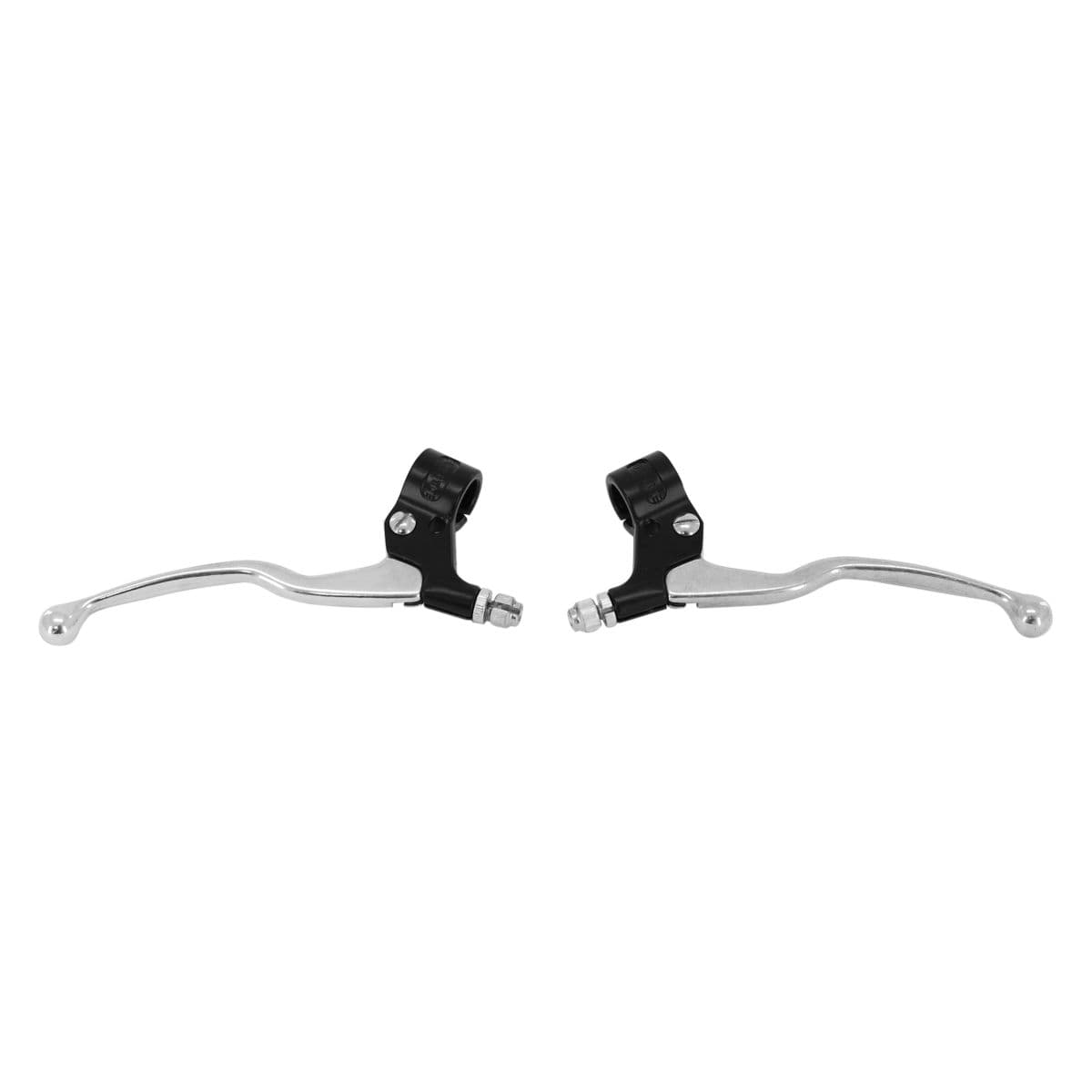 Adaptable - Kit Leviers Frein / Embrayage - Poli / Noir Long
