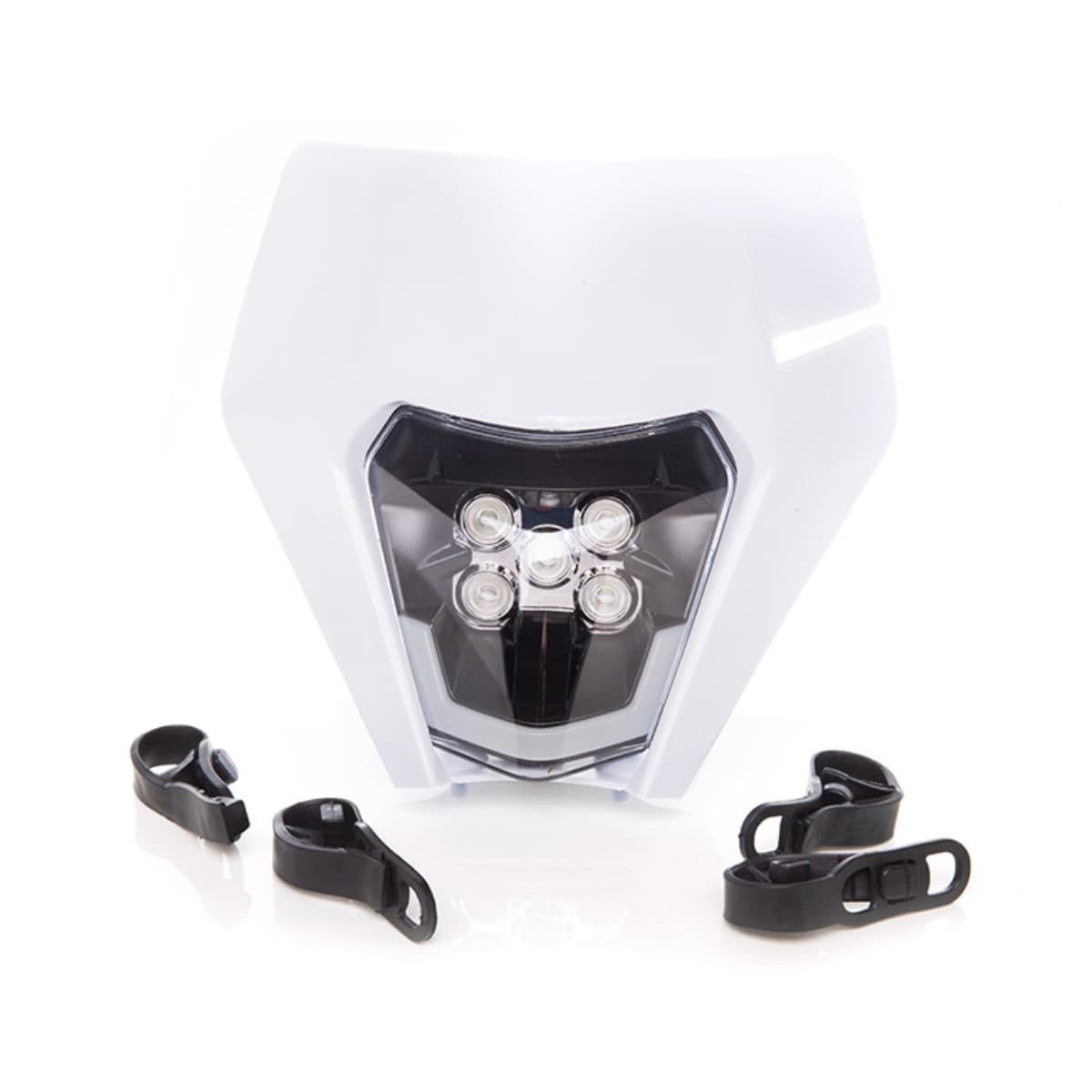 Adaptable - Plaque Phare Leds Type Ktm Blanche