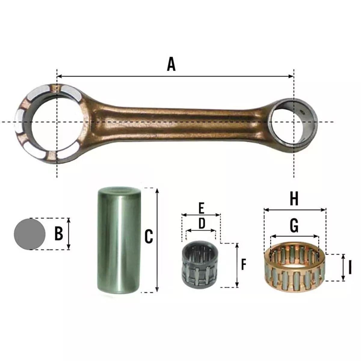 Rito - Kit Bielle Forgée Rito 76 X 15 X 15 Mm