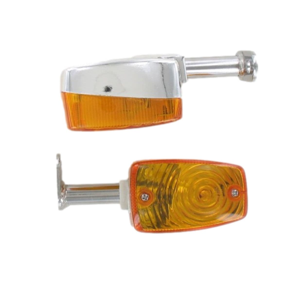 Adaptable - Clignotants Chromés Mbk Motobécane Avec Support Type Origine