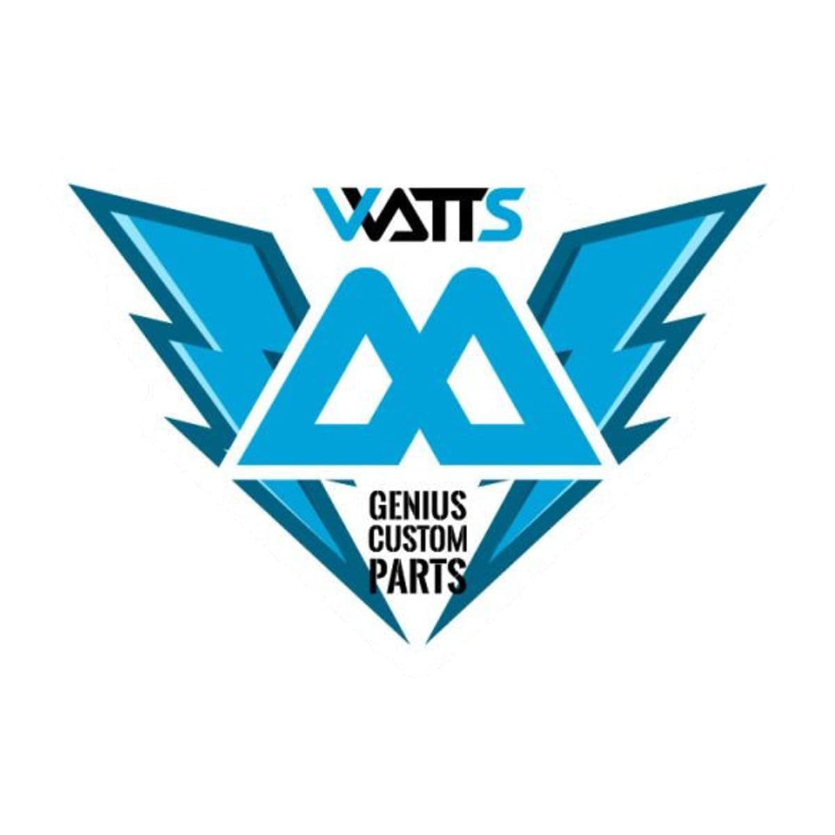 Watts - Autocollant Watts Lightning Blanc