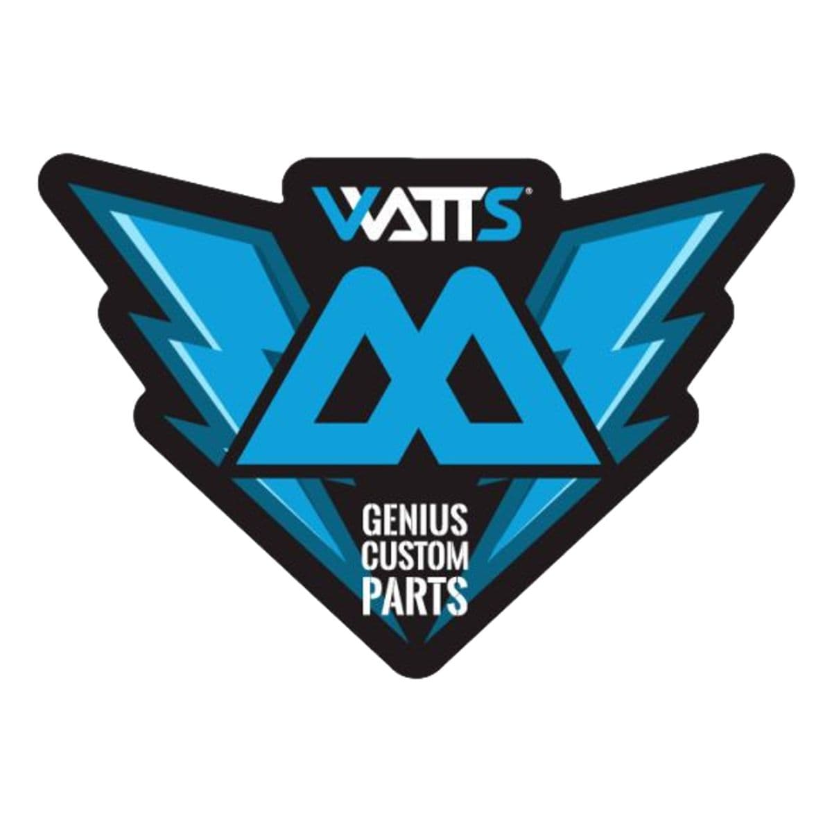 Watts - Autocollant Watts Lightning Noir Et Bleu