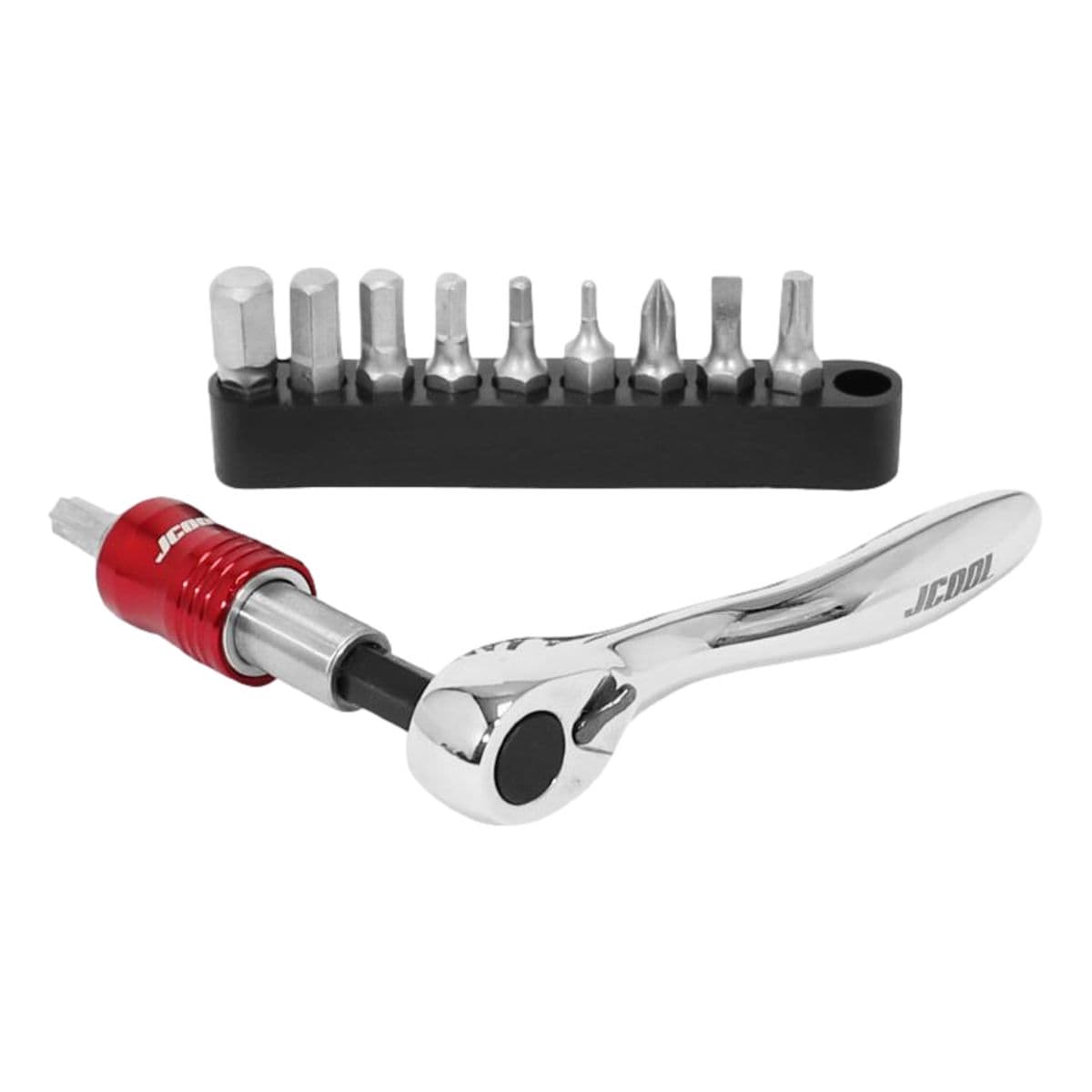 Adaptable - Mini Cliquet Avec Embouts Torx 6 Pans Cruciforme Et Plat