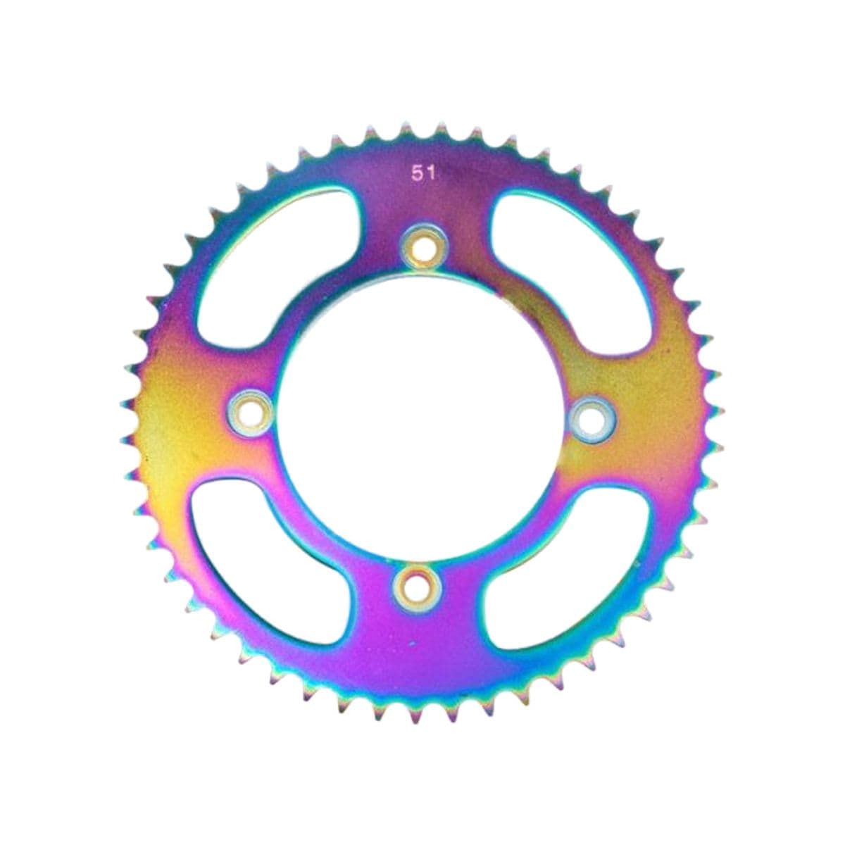 Watts - Couronne Acier 420 - 51 Dents Beta Rr 50cc Titane Bleue
