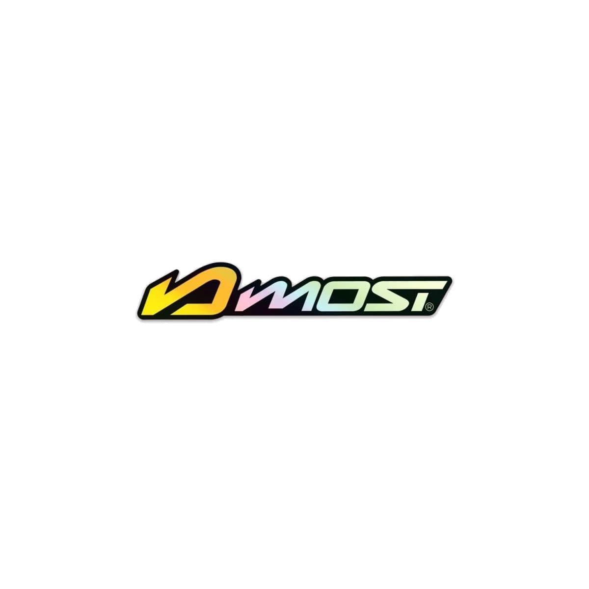 Most - Autocollant Most Holographique 135x25mm-jaune