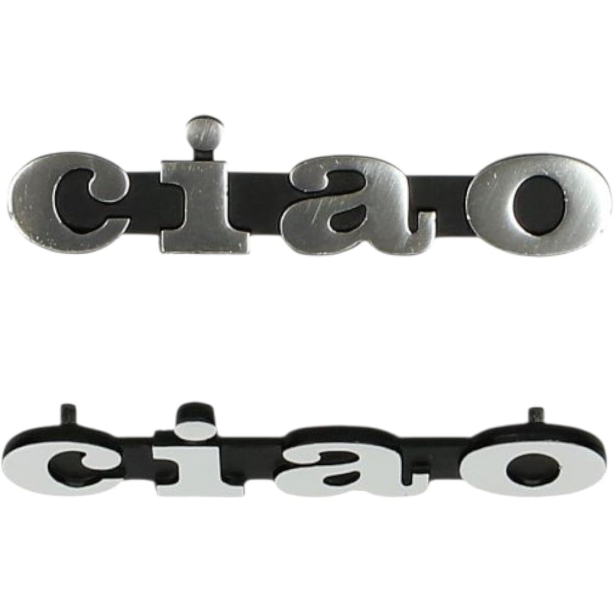 Adaptable - Logo Latéral Fixation Clips Chromé Ciao