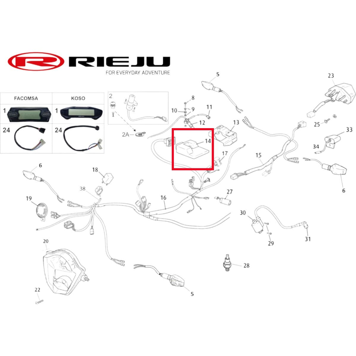 Rieju - Boîtier Cdi Ecu Origine Rieju Mrt 50 Euro5+