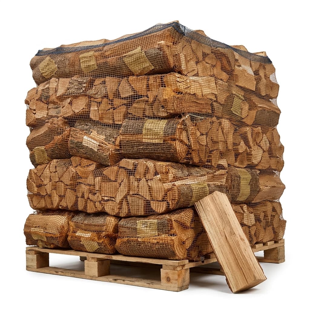 BoisExpress — 40 filets de bûches de 25kg Mélange Bois dur 30cm Forêt Française