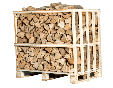Demi-Palette Bois de Frêne Séché au Four 25 cm (1.02 m³) - High Heat