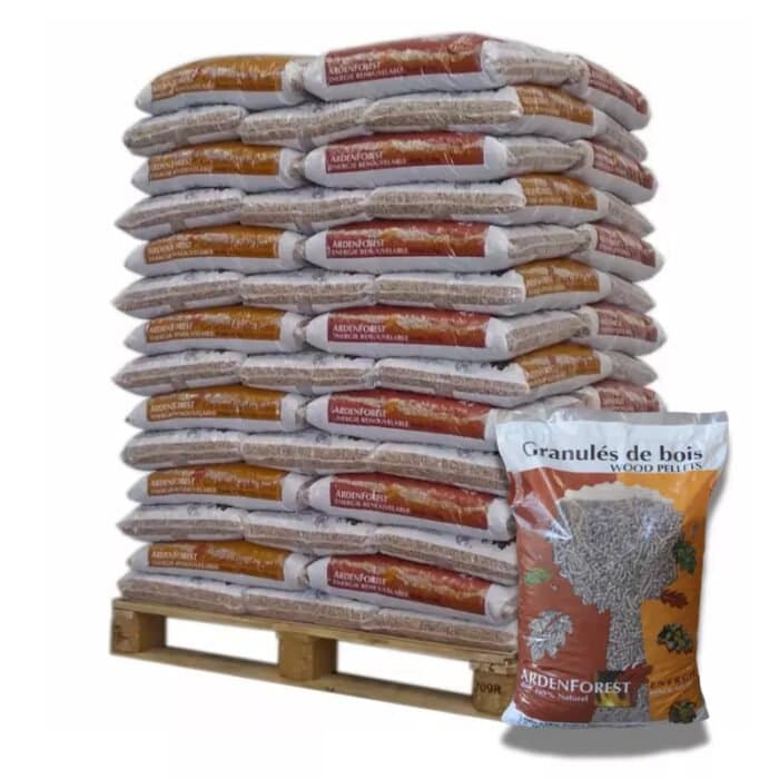 Granulés de bois Ultra Premium – Palette de 65 sacs de 15 kg - Palette de 65 sacs de 15 kg (975 kg)