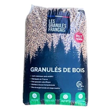 Granulés de bois Les Granulés Français – Sacs de 15 kg - 3 palettes – 189 sacs (2 835 kg)