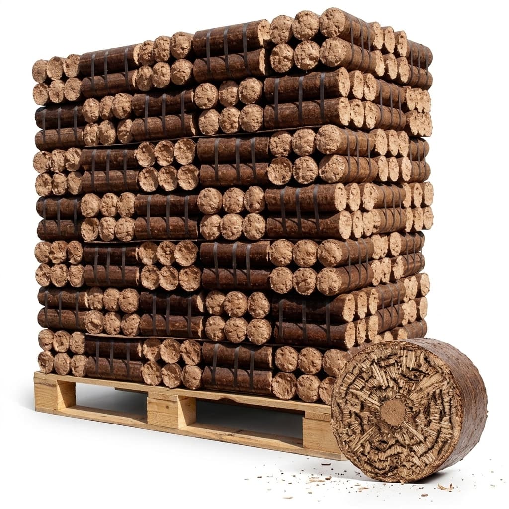 BoisPasCher — Bûches Densifiées Nuit Palette 960kg Pas Cher