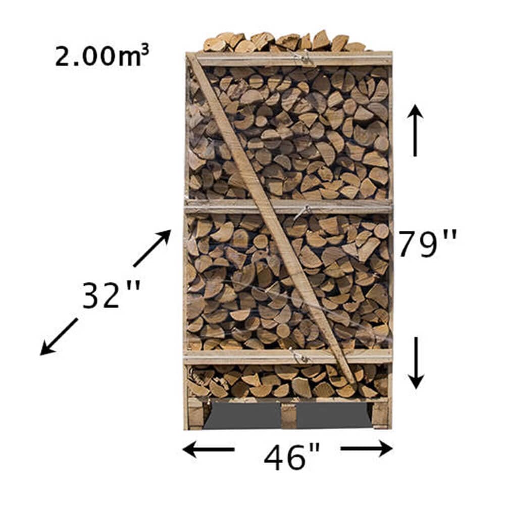 Caisse de bouleau séché au four 1.96m3 mètre cube