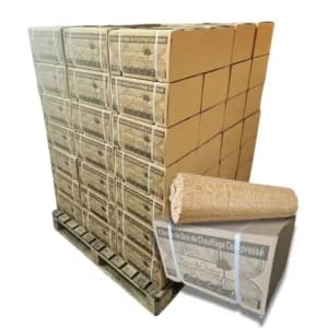 Bois densifié Confort — palette de 960 kg — Feuillus durs et résineux