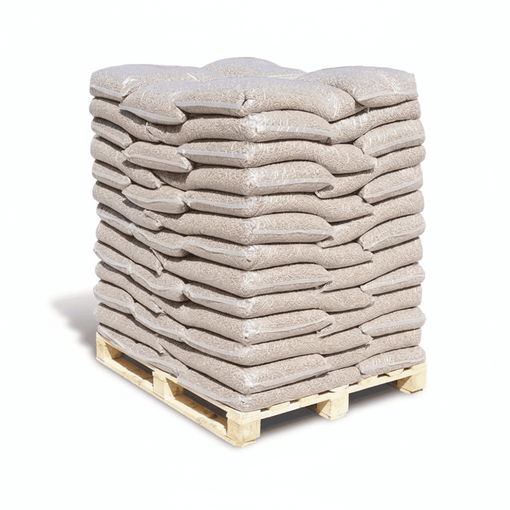 Bouezou Eichenpellets ENplus A1 975 kg Palette (65 × 15 kg) – Premium Holzpellets 6 mm