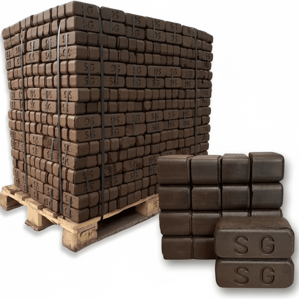 Feuerpracht Premium Torfbriketts 960 kg Palette – Lange Brenndauer