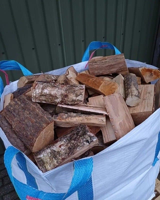Bouezou Brennholz Mix 4 Big Bags 25 cm – Hartholz Kaminholz 4 SRM