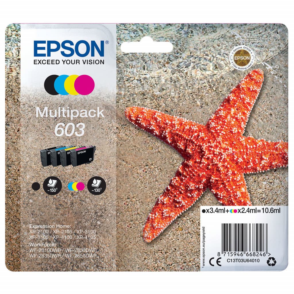 Multipack 4 couleurs 603 - C13T03U64010 - C13T03U64010 | Epson