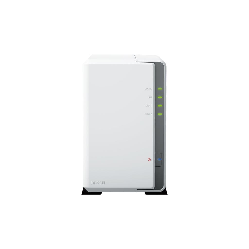 Synology DiskStation DS223J serveur de stockage NAS Bureau Realtek RTD1619B 1 Go DDR4 0 To DiskStation Manager Blanc