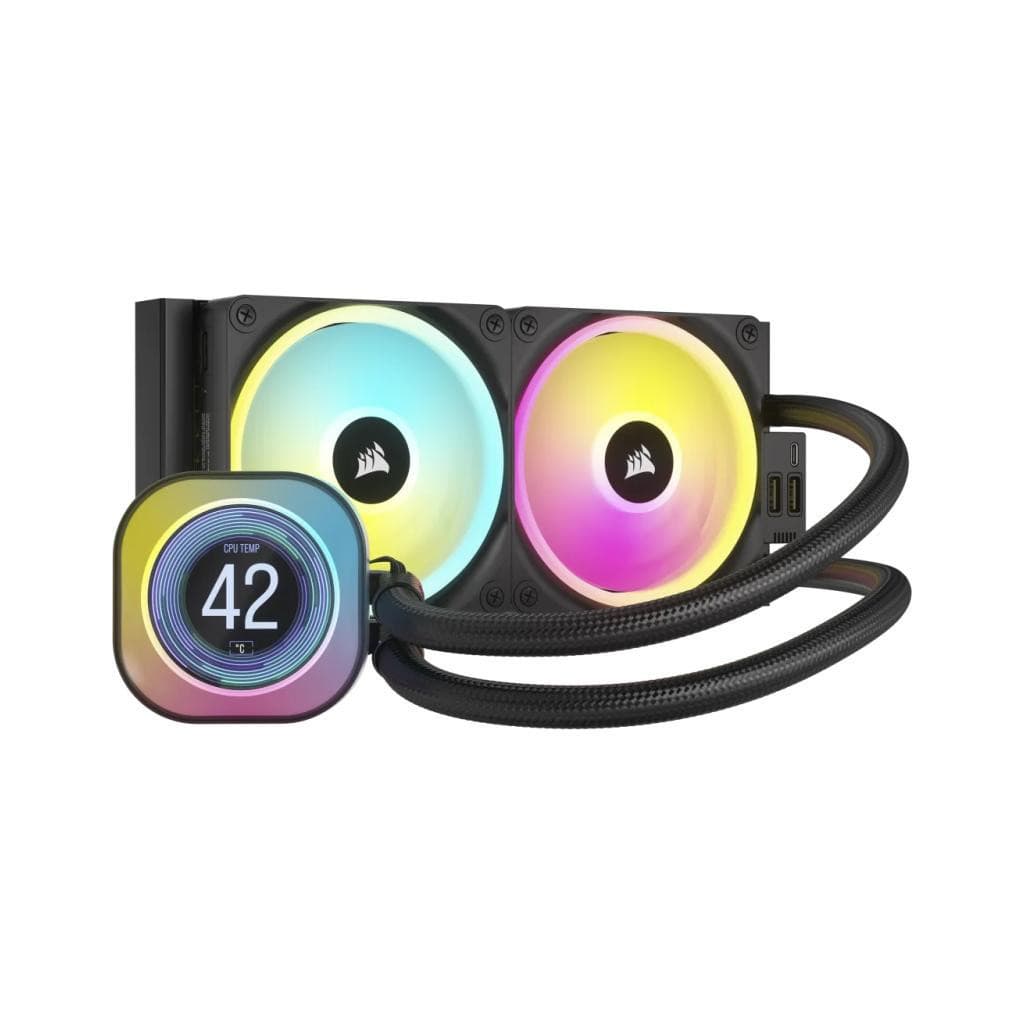 Corsair CW-9061007-WW système de refroidissement d?ordinateur Processeur Refroidisseur d'air 12 cm Noir 2 pièce(s)