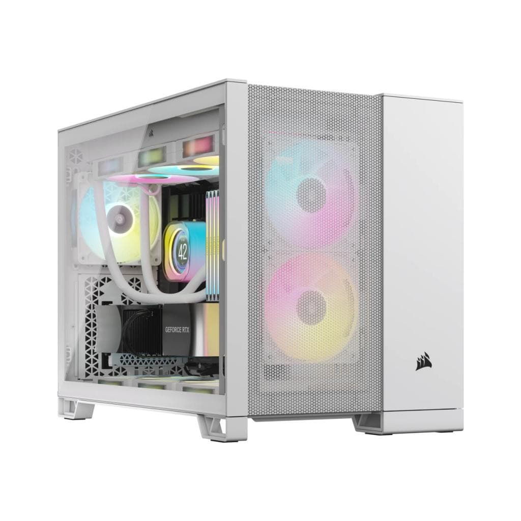 CORSAIR 2500D AIRFLOW Micro ATX Dual Chamber PC Case - White