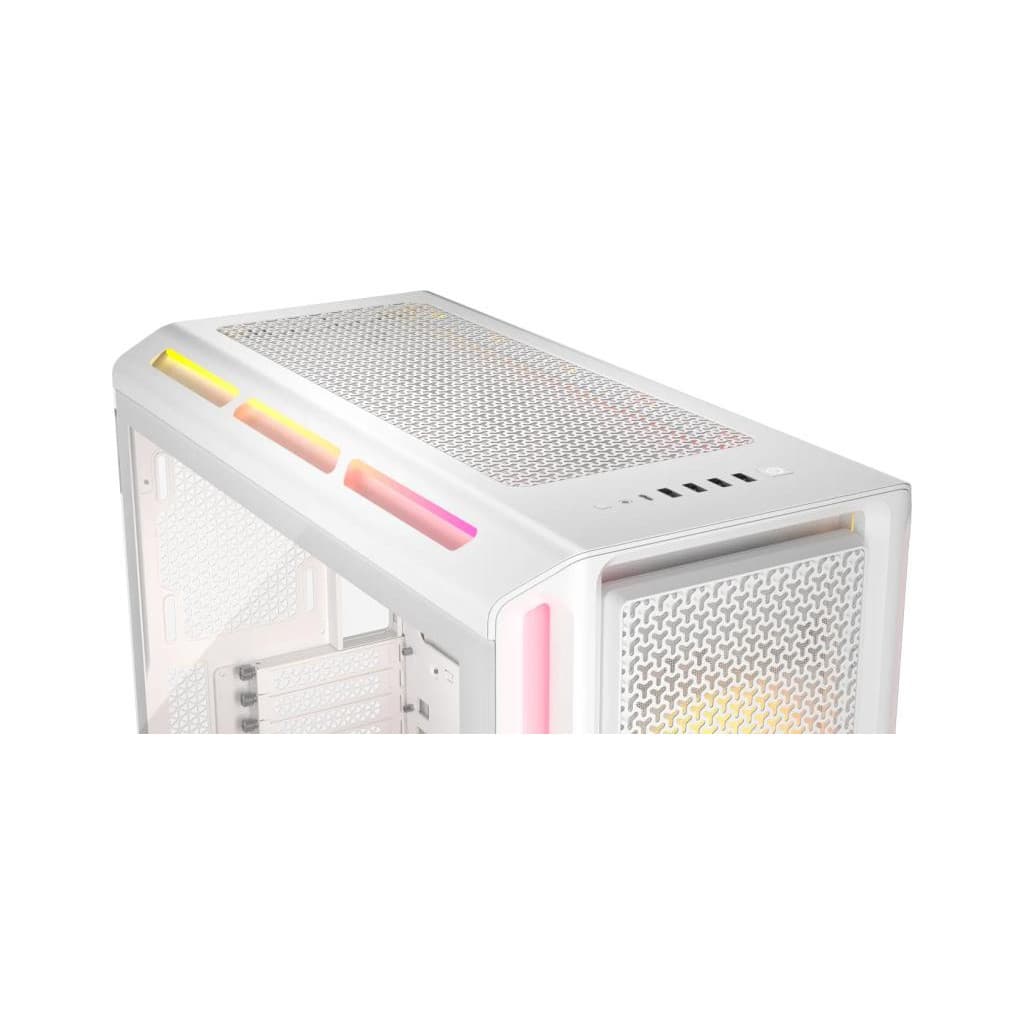 CORSAIR 5000T LX RGB Tempered Glass MT Blanc