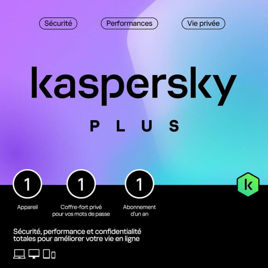 Antivirus Plus Boîte - 1 An - 1 PC - KL1042F5AFS | Kaspersky
