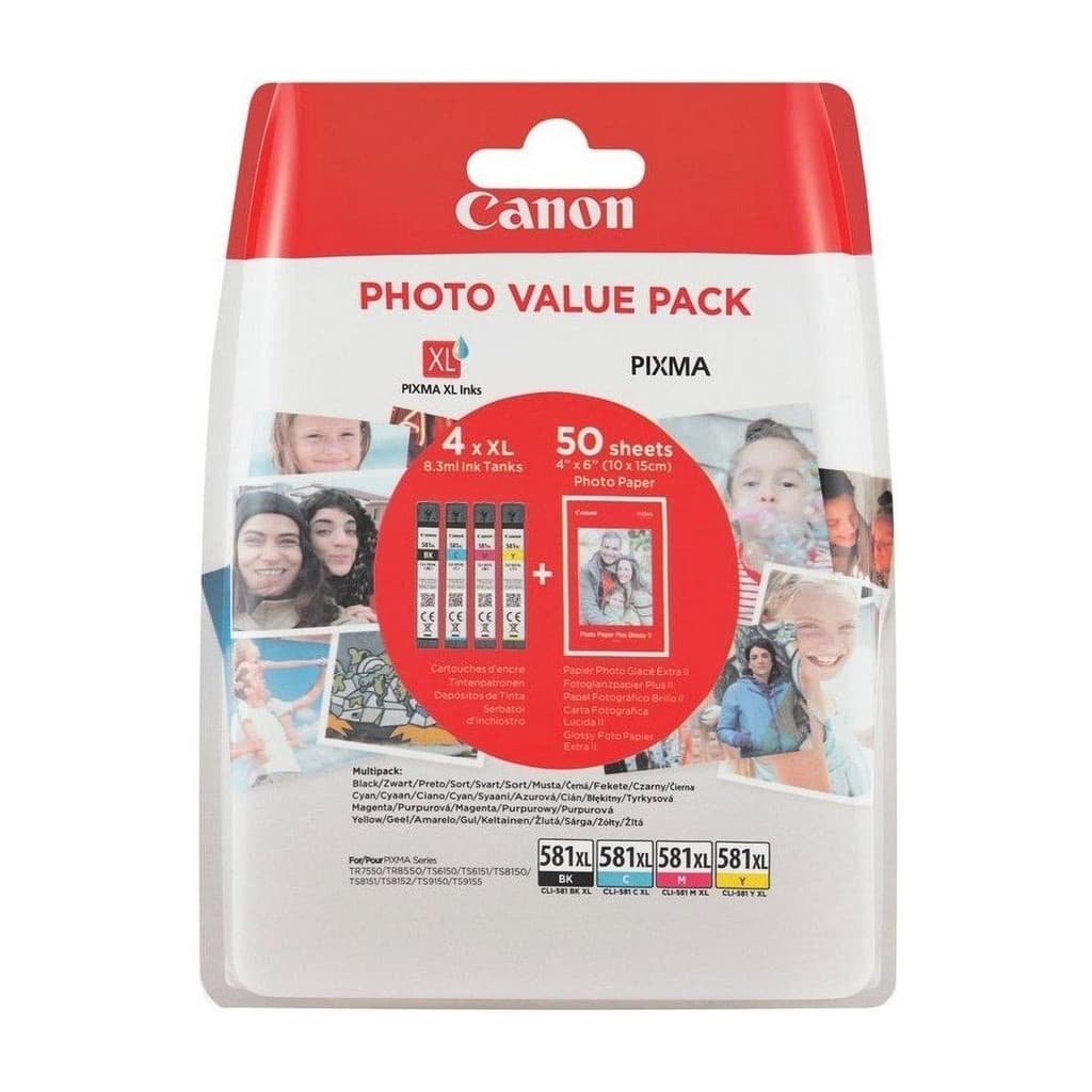 Pack cartouches CLI-581XL - 2052C004 - 2052C004 | Canon