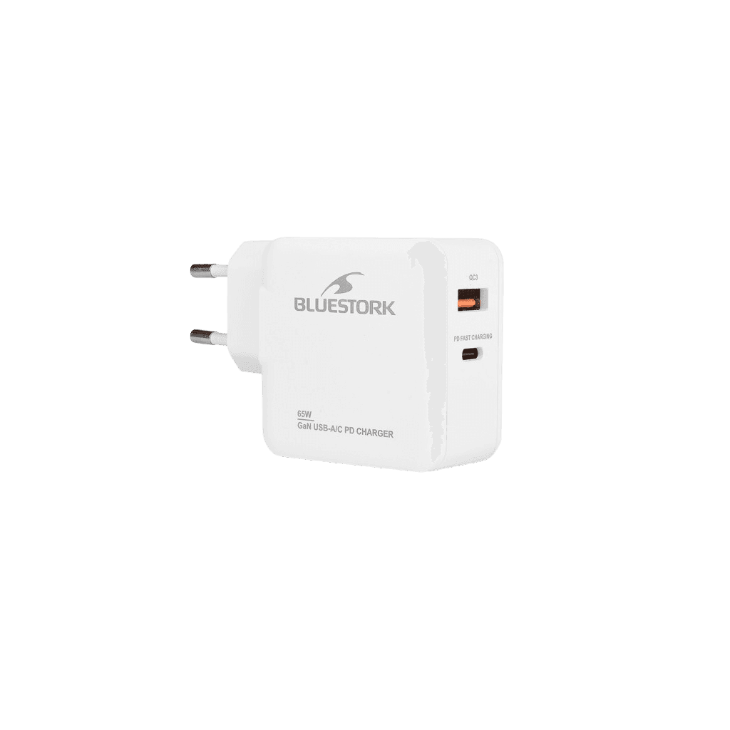 GAN TECH 65W - USB-C - A - Blanc - PWBS65GANCAW | Bluestork